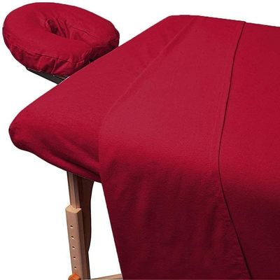 Crown Bedding 3 Piece Massage Table Spa Sheet Set 600 Thread Count Ultra Soft Egyptian Cotton - 1 Fitted Sheet 1 Flat Sheet 1 Face Rest Cover - White