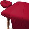 Crown Bedding 3 Piece Massage Table Spa Sheet Set 600 Thread Count Ultra Soft Egyptian Cotton - 1 Fitted Sheet 1 Flat Sheet 1 Face Rest Cover - White view 1