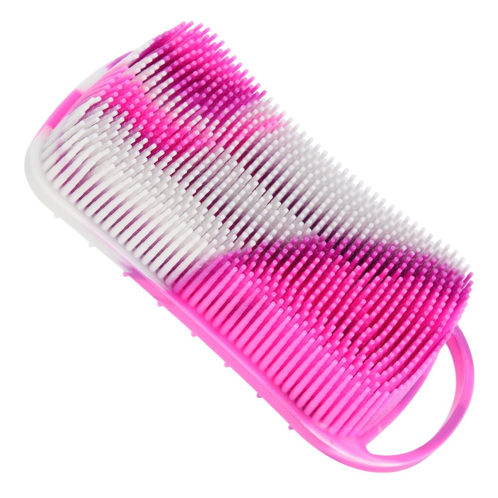 COHEALI Silicone Body Scrubber Double-Sided Exfoliating Bath Brush for and Massaging Skin Ergonomic Design for Skin Types for Daily Use