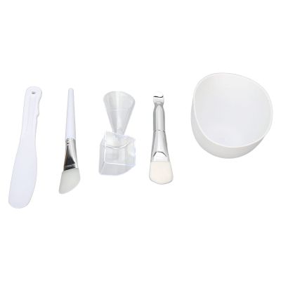 Face Mask Mixing Bowl Set, 5 in 1 DIY Facemask Mixing Tool Kit with ilicone Brush Soft Brush Mixing Bowl Spatula Measuring Cup Spoon Skin Mask Applicator Skin Care Kits