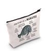 G2TUP Manatee Lover Gift Anatomy Of A Manatee Makeup Bag Manatee Fan Cosmetic Bag Manatee Mom Gift Sea Cow Lover Gift Zipper Travel Bag (Anatomy Of A Manatee White Bag) view 1
