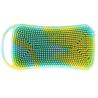 COHEALI Silicone Body Scrubber Scalp Dual-Sided Exfoliating Shower Brush for and Relaxation for All Skin Types and Hair Care Floral Mix