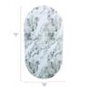 Bath Bliss 2 Pack Shower Tub Mat | Oval Anti-Slip Bathmat | Suction Cup Base | Drain Holes | Safety | Marble Print view 2