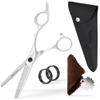 Fagaci Thinning Shears 6 Inch with Extremely Sharp Blades, Professional Hair Thinning Scissors, Durable, Smooth Motion & Fine Cut, Thinning Scissors with Sheath, Cleaning Leather, Key&Rings view 1