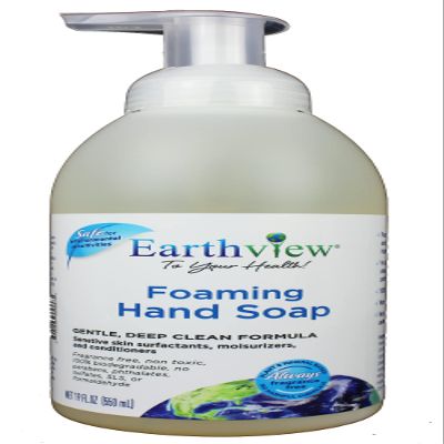 Earthview Fragrance Free Foaming Hand Soap, 19 Fl Oz Unscented, Gentle, Moisturizing, Environmental Sensitivities (MCS, EI, MI free, Sulfate free, SLS free, Sensitive Skin, Eco-Friendly)