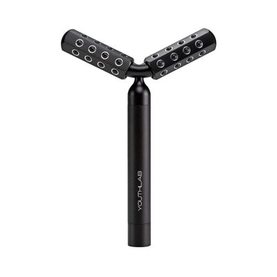 YOUTHLUX Revolution Roller - Germanium Stone Uplifting Face/Body Beauty Massage Tool/Roller/Wand for Skin Tightening/Firming, De-Puffing, Anti-Aging (Black)