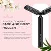 YOUTHLUX Revolution Roller - Germanium Stone Uplifting Face/Body Beauty Massage Tool/Roller/Wand for Skin Tightening/Firming, De-Puffing, Anti-Aging (Black) view 4
