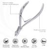 ZMOI Cuticle Nippers  Professional Cuticle trimmer  Premium Stainless Steel Cuticle Remover Tool  Cuticle Cutter for Cuticle Trimming and Hangnails (Double Spring - Haft Jaw 5mm) view 3