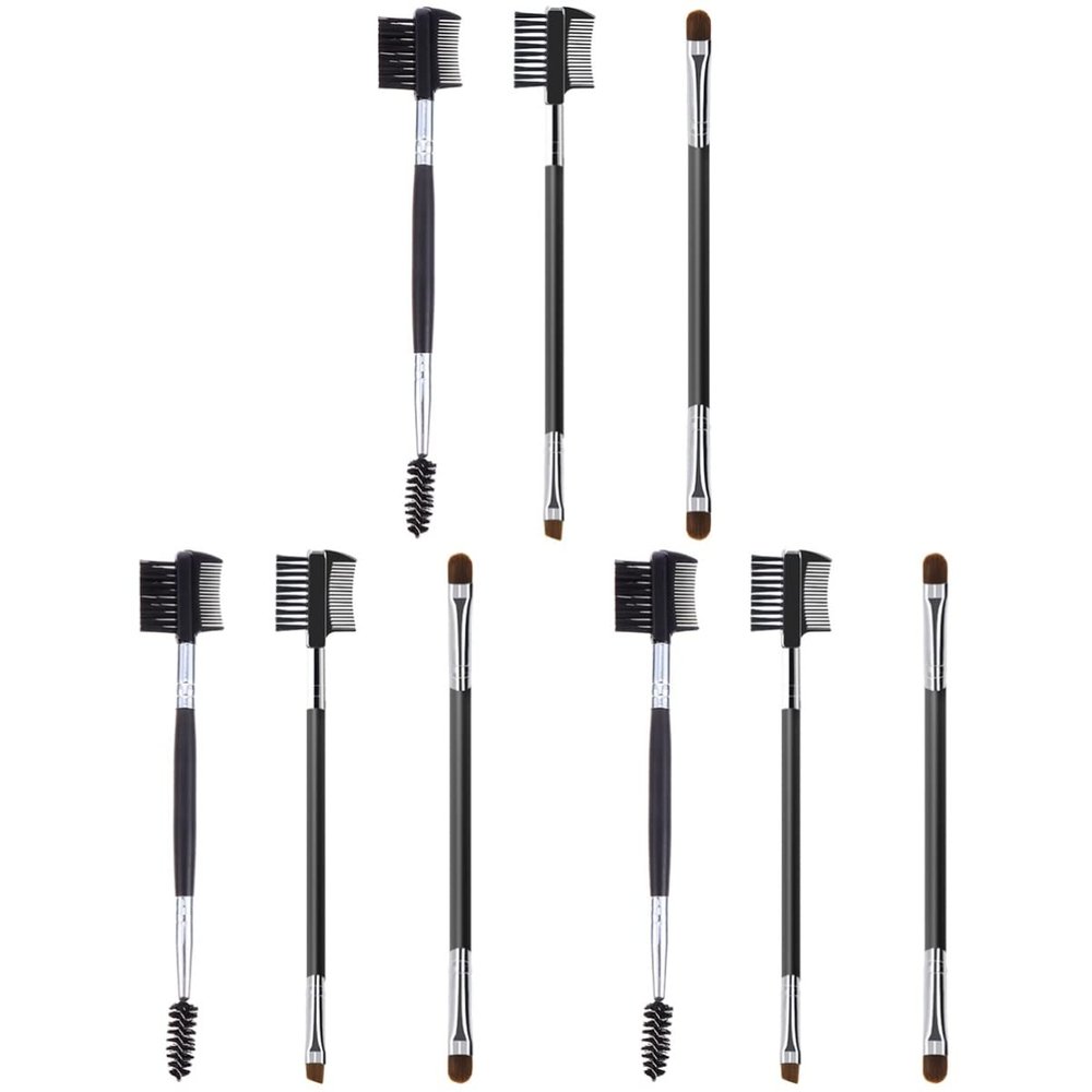 minkissy 9pcs Double Head Makeup Brushes Brow Comb Eyebrow Lamination Supplies Easy to