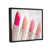 Stupell Industries Stylish Lipstick Assortment Dazzling Glam Makeup Floating Framed Wall Art, Design By Kim Allen view 2