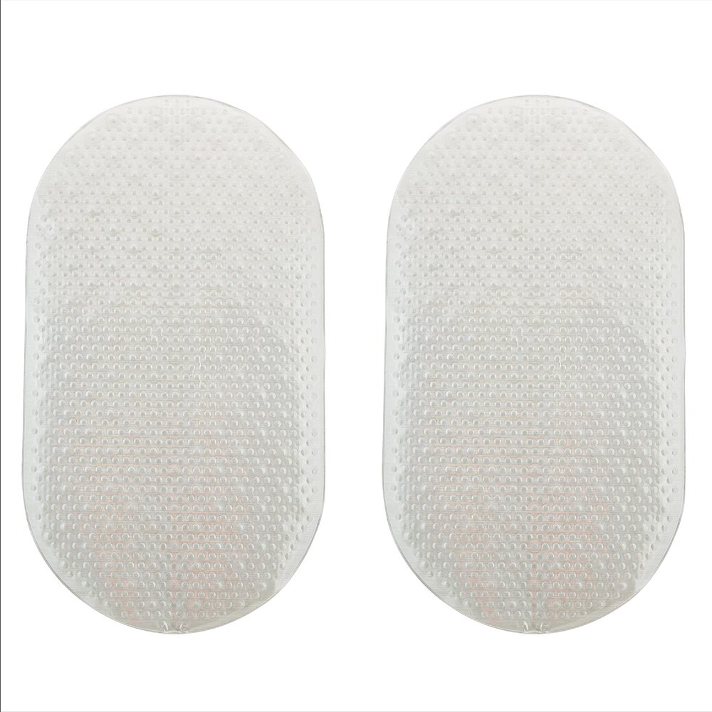 Bath Bliss 2 Pack Shower Tub Mat | Anti-Slip Bathmat | Suction Cup Base | Drain Holes | Safety | Holographic