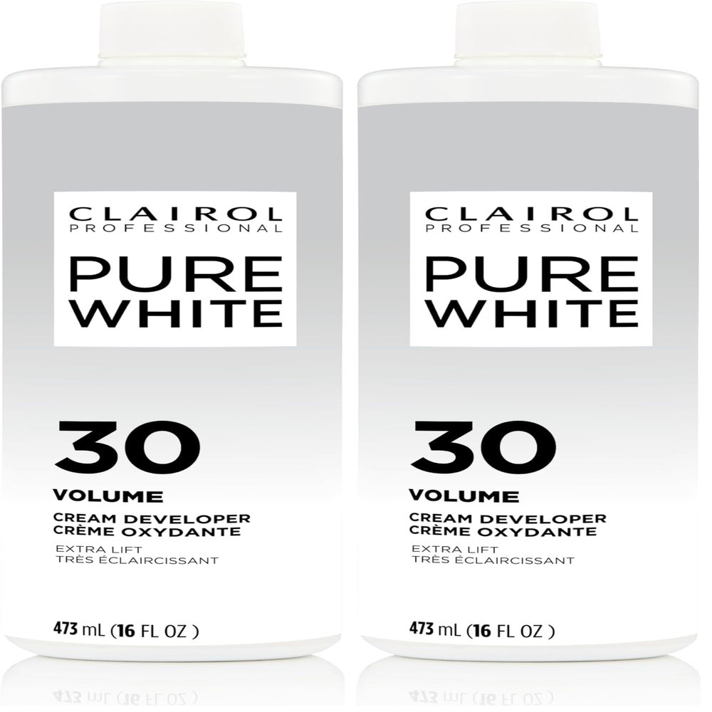 Clairol Professional Pure White 30 volume Crme Developer, 16 oz (Pack of 2)