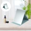 Beaupretty 2pcs Modern Ultrathin Leather Mirror Small Tabletop Foldable Rectangular Bedroom Standing Stand Tools Dresser Cosmetic Base Outdoor Home Dressing Portable Desktop Folding with for view 4