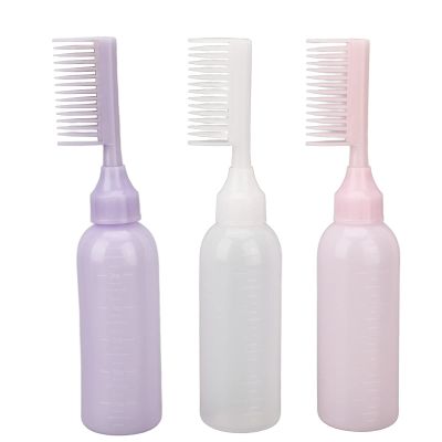 3 Pcs Root Comb Applicator Bottle Simple with Graduated Scale Design Hair Dye Dispensing Bottle Hair Dye Brush Portable for Home or Barber Shops