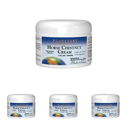 Planetary Herbals Horse Chestnut Cream - Tonifier for Tissues and Vein Appearance - 2 oz (Pack of 4)