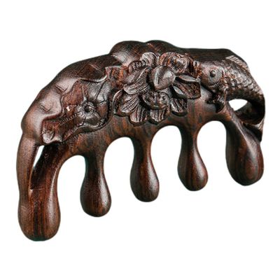 FRCOLOR Wooden Scalp Massage Comb Natural Sandalwood Wide Tooth Comb for Scalp Care and Therapy Promotes Circulation and Relieves Headaches Lightweight Design for Easy Carrying