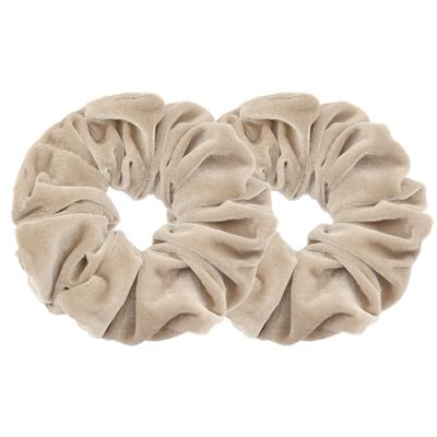 2 Pcs Large Size Scrunchies for Thick Hair Women Hair Ties Accessories (2 Taupe)