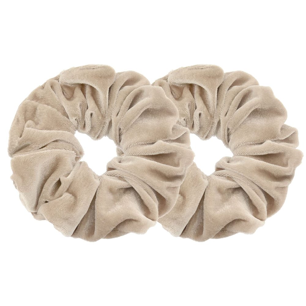2 Pcs Large Size Scrunchies for Thick Hair Women Hair Ties Accessories (2 Taupe)