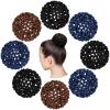 Waydress 8 Pcs Ballet Hair Net Bun Cover Invisible Elastic Edge Mesh Hair Nets Mesh Hairs Bun Set for Women Dance Accessories(Simple Style) view 1