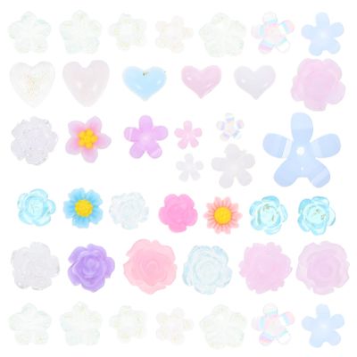 Operitacx 3bags Resin Flower Nail Charms for DIY Nail Art Phone Case Decorations and Lovely Accessories for Craft Projects