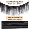 12A Deep Wave Bundles Human Hair 20 Inch Full And Thick Single Bundles 100% Unprocessed Brazilian Virgin Hair Bundles Soft Deep Curly Bundles Human Hair Natural Color 1 Bundle100g/pc view 3