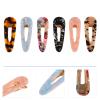 12pcs Acetate Geometric Side Clip Lady Hair Clip Hair Barrette Barrette Acrylic Side Retro Woman Ornament Marbling Leopard view 2