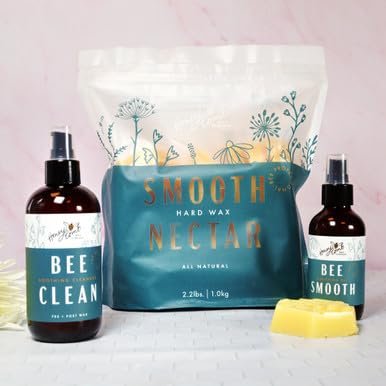 Honeycomb's Professional All-Natural Hard Wax 2.2 LBS, Pre/Post Cleaner & Post Oil, All-Purpose, No Strips Needed, Solid Wax For Hair Removal, Easy Removal, Peel-Off Wax (Smooth Nectar)