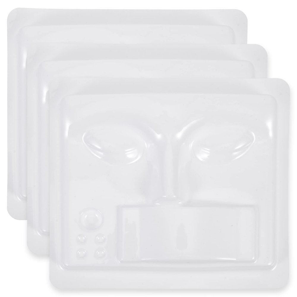 3pcs Eyelash Practice Tray for Extension Training PP Silicone