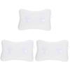 Zerodeko 3pcs Bone Shape Bathtub Spa Pillow Cups Mesh Design for Neck and Back Support Fast Drying Softness Easy to Clean and Store White view 1