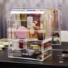 Feiyx Cosmetic Makeup Organizer DustProof Waterproof Cosmetic Storage Display Case with Drawers Suitable for Bathroom countertop,Bedroom Dresser view 3