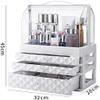 Feiyx Makeup Storage Organizer with Lid and Drawers - Acrylic Cosmetic Storage Drawers and Jewelry Display Box for Cosmetics Display Cases Makeup Storage Drawers view 2