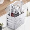 Feiyx Makeup Storage Organizer with Lid and Drawers - Acrylic Cosmetic Storage Drawers and Jewelry Display Box for Cosmetics Display Cases Makeup Storage Drawers view 3