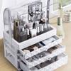 Feiyx Makeup Storage Organizer with Lid and Drawers - Acrylic Cosmetic Storage Drawers and Jewelry Display Box for Cosmetics Display Cases Makeup Storage Drawers view 4