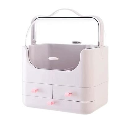 Feiyx Cosmetics Makeup and Jewelry Big Storage Case Display-Portable Cosmetic Storage Box,Waterproof and Dustproof Display Box,Suitable for Bathroom countertop,Bedroom Dresser