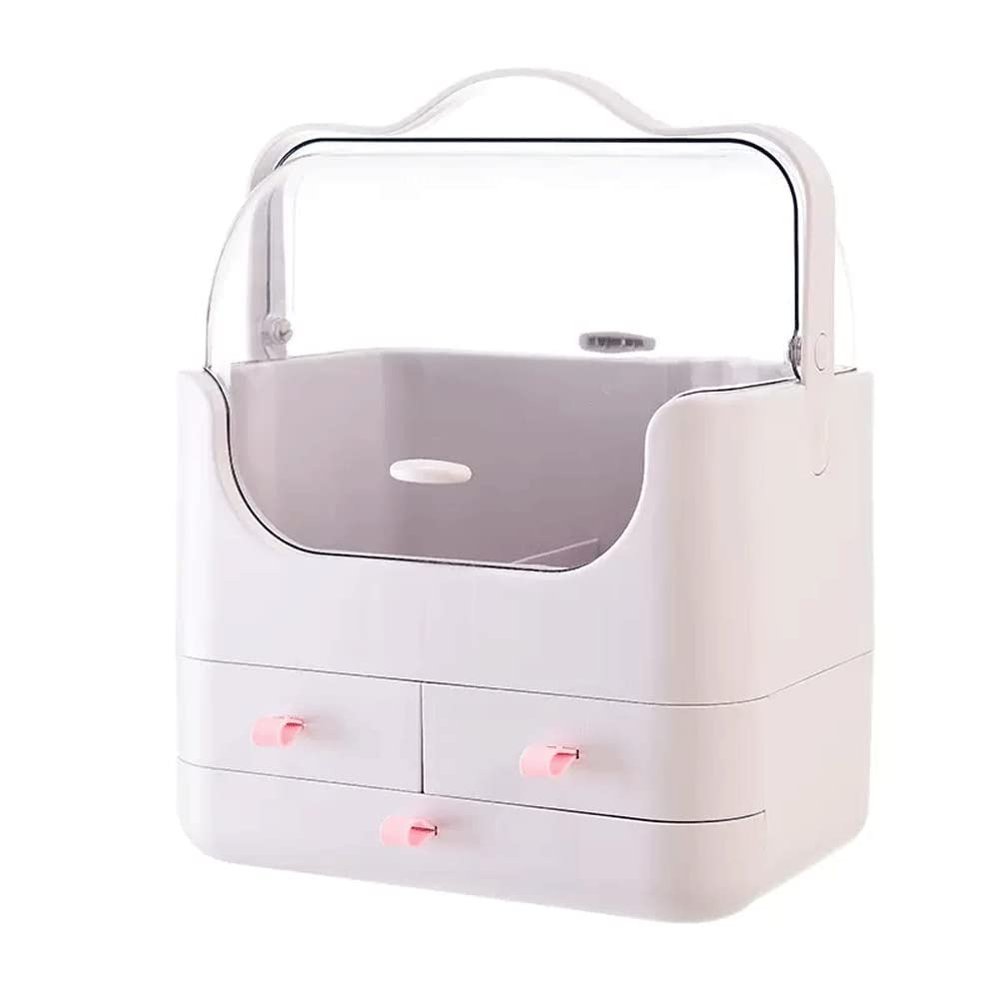 Feiyx Cosmetics Makeup and Jewelry Big Storage Case Display-Portable Cosmetic Storage Box,Waterproof and Dustproof Display Box,Suitable for Bathroom countertop,Bedroom Dresser