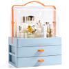 Feiyx Makeup Organizer Cosmetic Storage Drawers and Jewelry Display Box,Acrylic Makeup Organizer with drawerand Dust Cover,for Bathroom countertop, Bedroom Dresser view 1