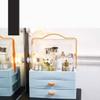 Feiyx Makeup Organizer Cosmetic Storage Drawers and Jewelry Display Box,Acrylic Makeup Organizer with drawerand Dust Cover,for Bathroom countertop, Bedroom Dresser view 3