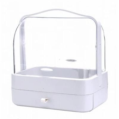 Feiyx Makeup Organizer,Transparent and Dustproof,Portable Cosmetic Storage Box for Women and Grils,Multifunctional Storage Box,for Bathroom Countertop Bedroom Dresser