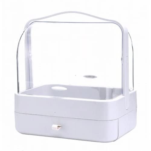 Feiyx Makeup Organizer,Transparent and Dustproof,Portable Cosmetic Storage Box for Women and Grils,Multifunctional Storage Box,for Bathroom Countertop Bedroom Dresser