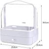 Feiyx Makeup Organizer,Transparent and Dustproof,Portable Cosmetic Storage Box for Women and Grils,Multifunctional Storage Box,for Bathroom Countertop Bedroom Dresser view 2