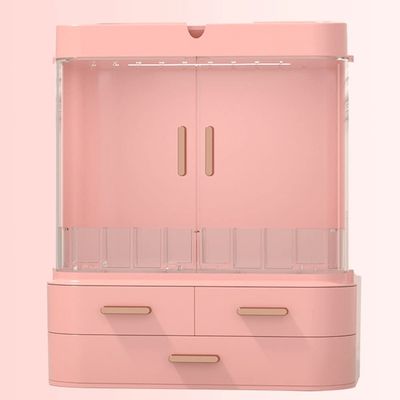 Feiyx Makeup Organizer Cosmetic Storage Drawers and Jewelry Display Box,Waterproof Large Cosmetics Organizer Storage with Drawers Skincare Cosmetic Display Cases For Bathroom Countertop Bedroom Dresse