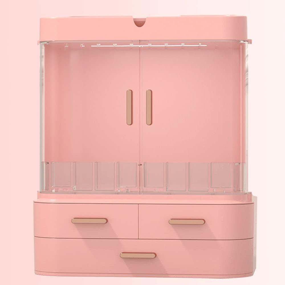Feiyx Makeup Organizer Cosmetic Storage Drawers and Jewelry Display Box,Waterproof Large Cosmetics Organizer Storage with Drawers Skincare Cosmetic Display Cases For Bathroom Countertop Bedroom Dresse