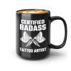 Bubble Hugs Tatto Artist Coffee Mug 15oz Black - Bdss Tattoo Artist - Tattoo Gifts Tipping Skin Deep Ink Tattoo Lover Tattooing Tattooist view 1
