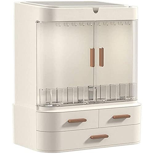 Feiyx Makeup Organizer Cosmetic Storage Drawers and Jewelry Display Box,Waterproof Large Cosmetics Organizer Storage with Drawers Skincare Cosmetic Display Cases For Bathroom Countertop Bedroom Dresse