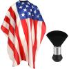 FEBSNOW Professional Barber Cape Independence 4th for July Salon Hair Cutting Cape with Adjustable neckline and Neck Duster Brush Barber Shop Supplies 46.8  56 Inch (Flag pattern) view 1