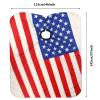 FEBSNOW Professional Barber Cape Independence 4th for July Salon Hair Cutting Cape with Adjustable neckline and Neck Duster Brush Barber Shop Supplies 46.8  56 Inch (Flag pattern) view 2