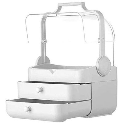 Feiyx Cosmetic Storage Organizer - Cosmetic Display Cases,Jewelry and Hair Accessories,Large Household Portable Dressing Table with lid and Skin Care Product Rack (Color : B)