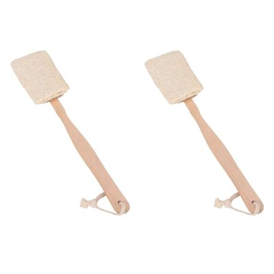 Zerodeko 2pcs Spa Back Brush Long Handle Exfoliating Body Scrubber Loofah Bath Shower Scrub Brush for Soft Skin Random Color