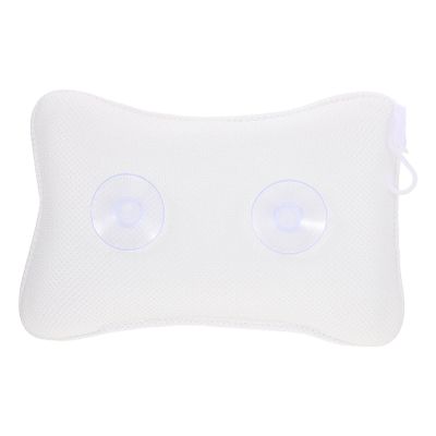 Zerodeko 1pc Comfortable Bathtub Pillow Strong Cups Soft Mesh Bath Headrest for Neck Back Support Bathroom Accessory for Relaxing Spa