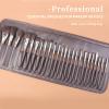 ENZO KEN Deluxe Natural Goat Hair Makeup Brush Set with Case, 24 Cosmetic Brushes Makeup Set, Wooden Natural Makeup Brushes, Natural Bristle Makeup Brush, Natural Hair Makeup Brushes Set Professional. view 4